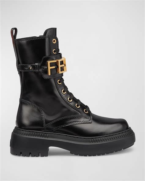 fendi women's combat boots